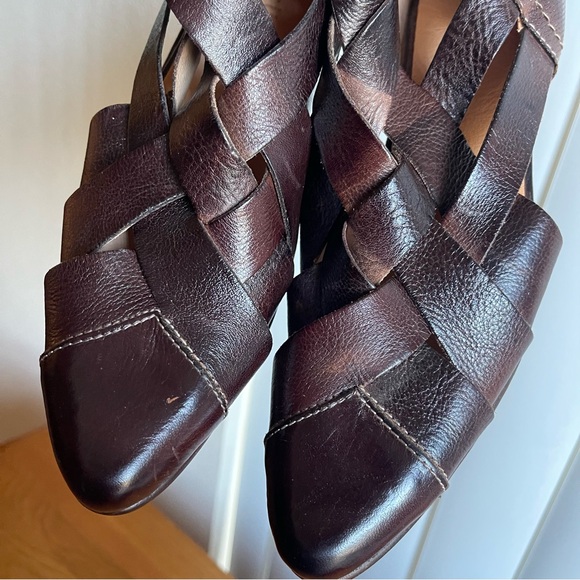 Bed Stu Brittany Woven Leather Sandals Women’s Size 6.5 Dark Brown - Picture 16 of 16